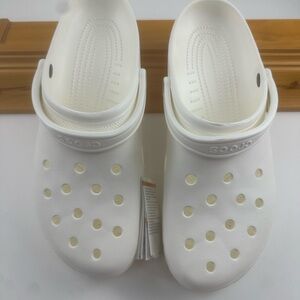 CROCS White Sandals with Perforated Design